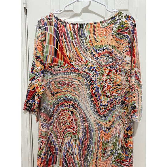 NWT Fresh Tart Keyhole Retro Multicolor Tunic Dress Women's Small / Medium - Picture 5 of 10